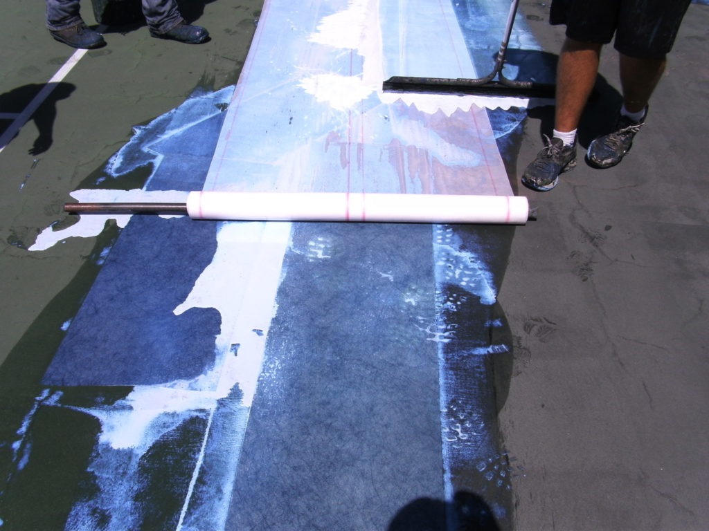 Super Seal crack repair begins on tennis court