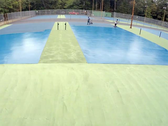optimist park tennis court resurfacing raleigh