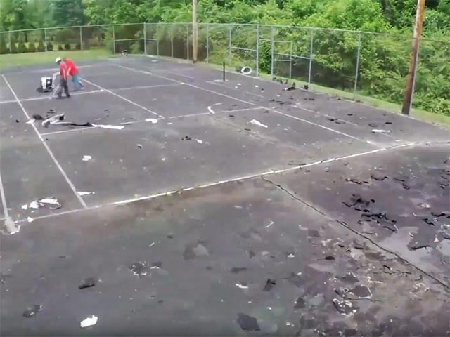 tennis court resurfacing private court lexington