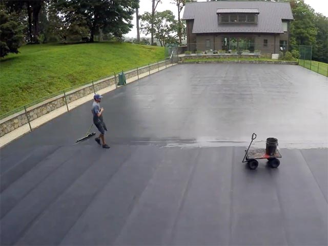 tennis court resurfacing private residence brevard