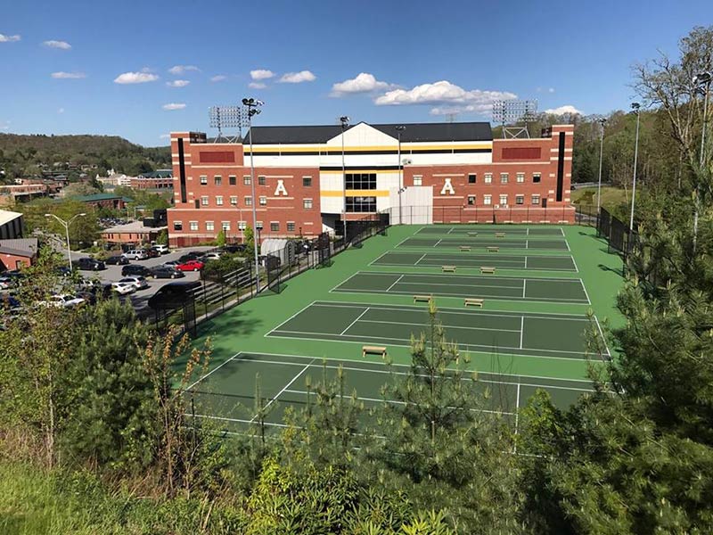 tennis court resurfacing appalachian state