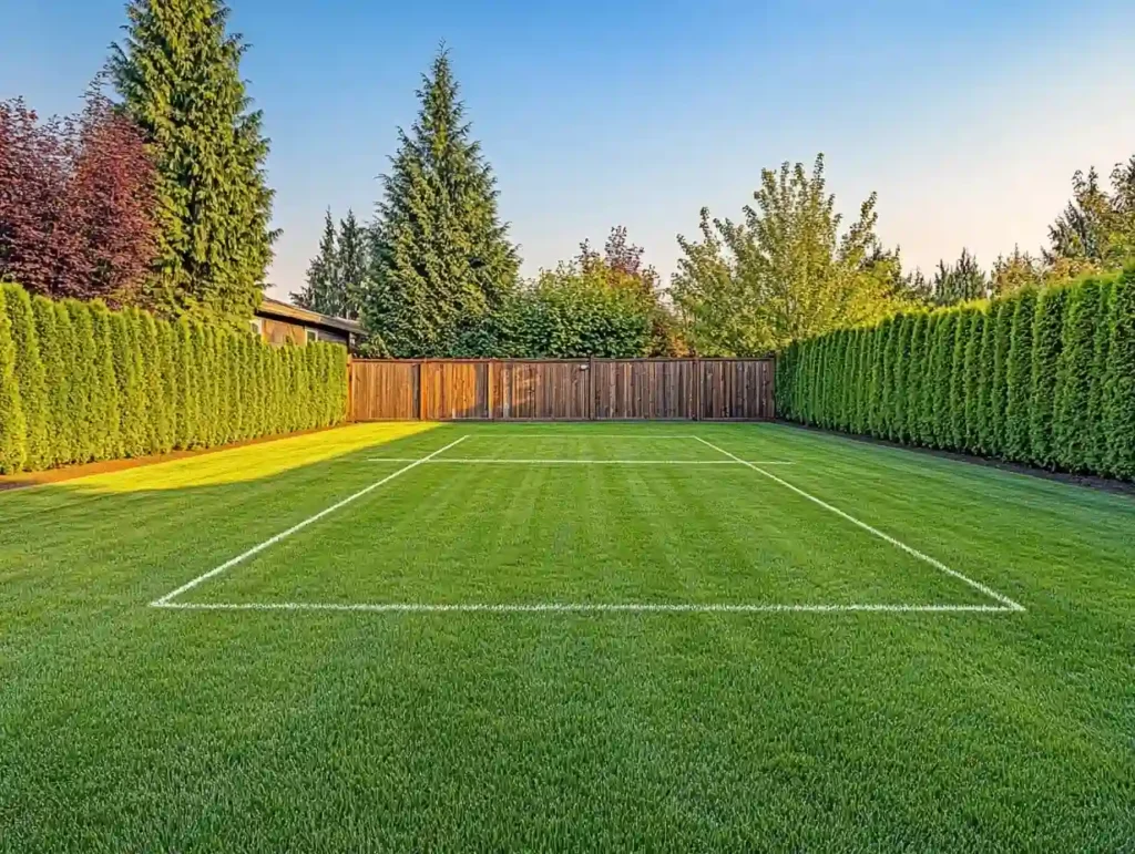 tennis court and pickleball installation