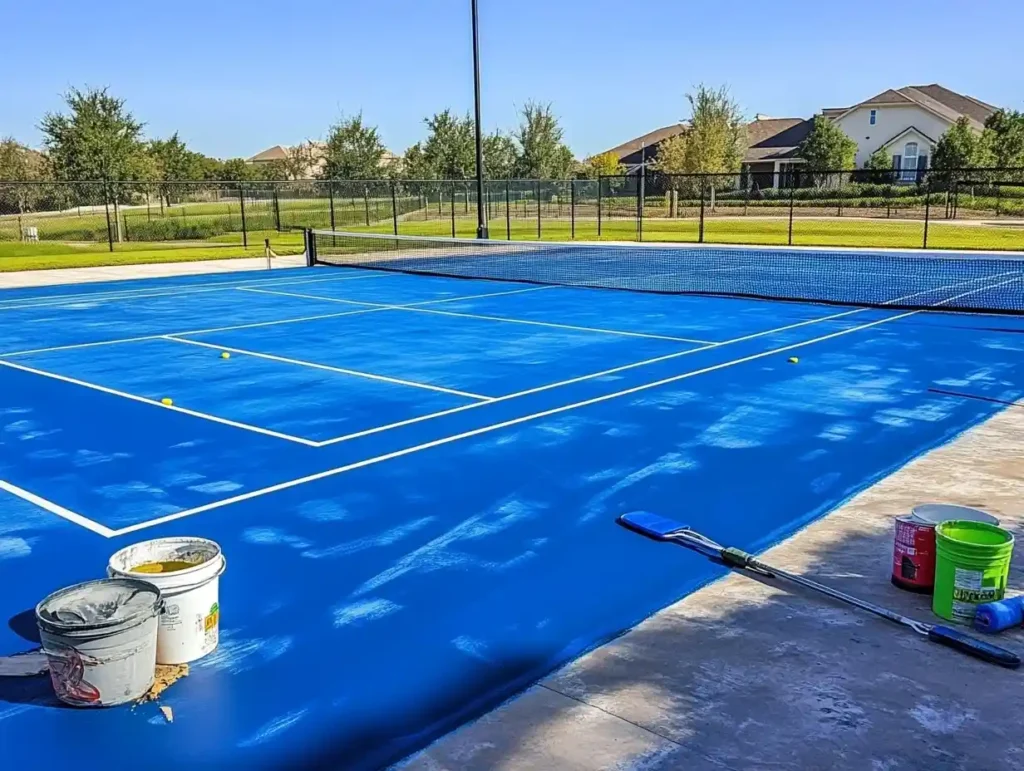 pickleball and tennis court resurfacing